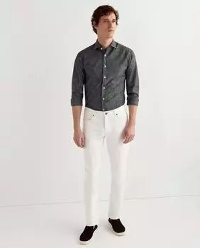 Однотонная мужская джинсовая рубашка обычного синего цвета Xacus, синий