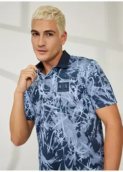 Однотонная мужская футболка-поло Armani Exchange