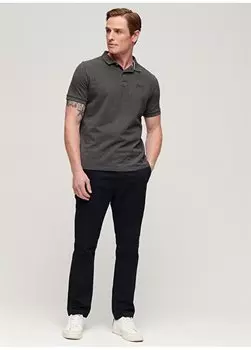 Однотонная мужская футболка-поло темно-серого цвета M1110343A5XZ_CLASSIC PIQUE POLO Superdry, серый