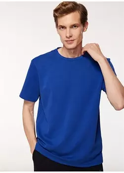 Однотонная мужская футболка с круглым вырезом Fabrika