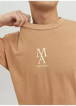 Однотонная мужская футболка с круглым вырезом Jack & Jones