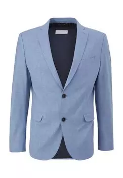 Однотонная мужская куртка с карманами с клапанами, приталенного кроя S.Oliver BLACK LABEL, цвет 52w3 Blue