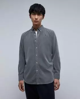 Однотонная мужская рубашка стандартного кроя цвета хаки Scalpers