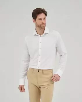 Однотонная мужская рубашка стандартного кроя Sepiia, белый