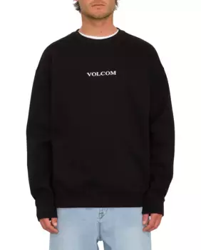 Однотонная мужская толстовка с круглым вырезом Volcom, черный