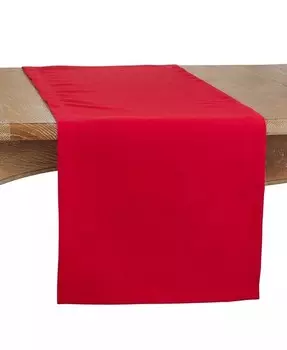Однотонная настольная дорожка повседневного дизайна, 72 x 16 дюймов Saro Lifestyle, красный