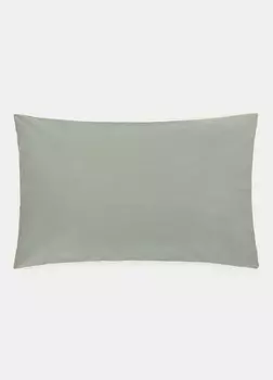 Однотонная наволочка из чистого хлопка Croff, зеленый