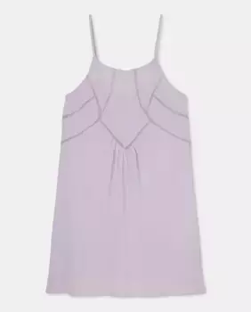 Однотонная ночная рубашка на подтяжках с вышивкой Easy Wear, сиреневый