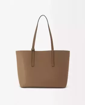 Однотонная открытая сумка через плечо в стиле шопер со съемной сумкой для туалетных принадлежностей Parfois, коричневый