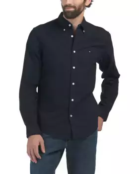 Однотонная оксфордская рубашка New England Tommy Hilfiger, цвет Desert Sky