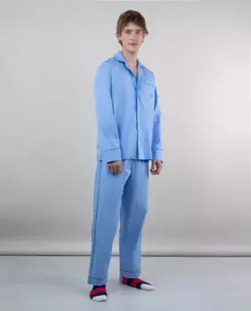 Однотонная пижама унисекс синего цвета El Ganso