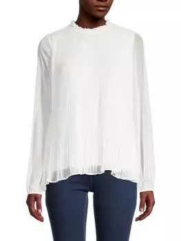 Однотонная плиссированная блузка Calvin Klein Soft white