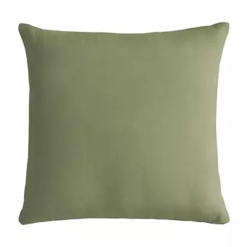 Однотонная подушка из чистого хлопка с эффектом потертости - Сенна Lisola Stone, лес