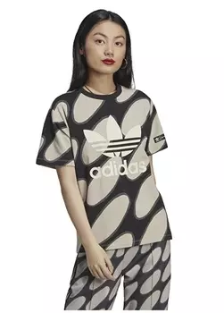 Однотонная разноцветная женская футболка с круглым вырезом Adidas