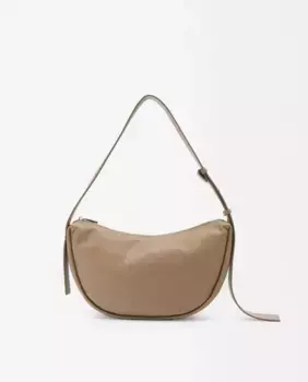 Однотонная регулируемая сумка через плечо на молнии Parfois, коричневый