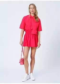 Однотонная розовая женская мини-юбка Pirat Elastic Standard Fit Limon, розовый