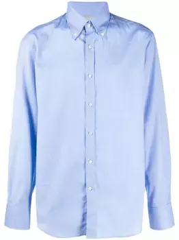 Однотонная рубашка Brunello Cucinelli, синий