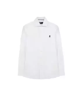 Однотонная рубашка для мальчика с длинными рукавами elPulpo, белый