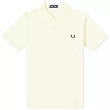 Однотонная рубашка-поло Fred Perry Slim Fit, восково-желтый