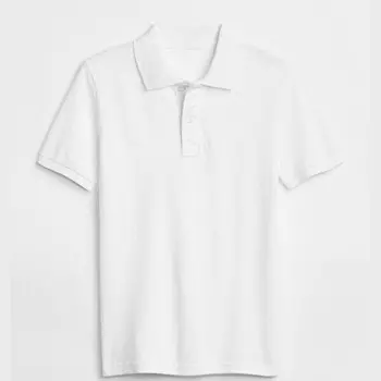 Однотонная рубашка поло из хлопкового пике Gap, белый