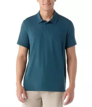 Однотонная рубашка-поло с короткими рукавами SmartWool Performance, синий