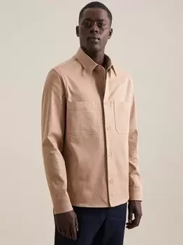 Однотонная рубашка Seidensticker, коричневый