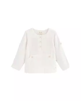 Однотонная рубашка типа «кенгуру» для мальчика Dadati, белый