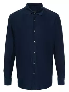 Однотонная рубашка Zegna, синий