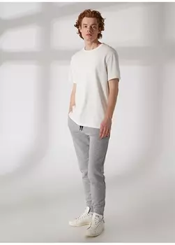 Однотонная серая меланжевая мужская футболка The Crow