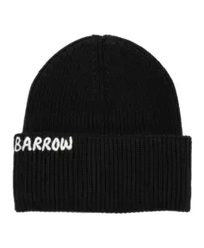 Однотонная шапка с вышитым логотипом. Barrow, черный