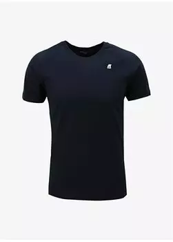 Однотонная синяя мужская футболка с круглым вырезом K0074Q0_EDWING K-Way, синий