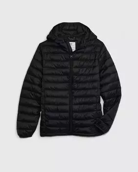 Однотонная стеганая куртка для мальчика Gap, черный