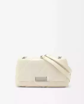 Однотонная стеганая сумка через плечо с магнитной застежкой Parfois, цвет Crudo