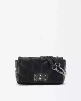 Однотонная сумка через плечо с мягкой подкладкой и застежкой на пуговицы Parfois, черный