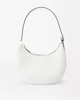 Однотонная сумка через плечо с подписью в виде полумесяца и застежкой-молнией Parfois, белый