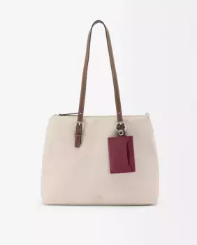 Однотонная сумка через плечо в стиле шоппер с несколькими отделениями, застежкой-молнией и съемным отделением для карт Parfois, цвет Crudo