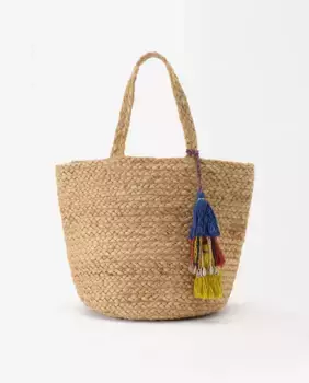 Однотонная сумка через плечо в стиле шоппер с декоративной подвеской Parfois, коричневый