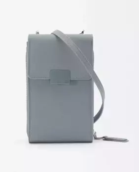 Однотонная сумка для мобильного телефона, трансформируемая в сумку на плечо, с застежкой-молнией Parfois, синий