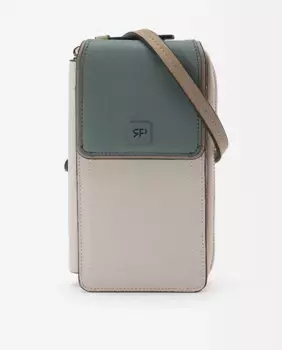 Однотонная сумка для мобильного телефона, трансформируемая в сумку через плечо, с клапаном и застежкой-молнией Parfois, зеленый