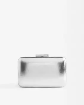 Однотонная сумка для вечеринки, трансформируемая в сумку на плечо в виде клатча с магнитной застежкой Parfois, серебряный