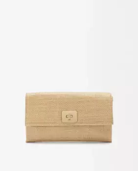 Однотонная сумка для вечеринки, трансформируемая в тонкую сумку на плечо с застежкой на пуговицы Parfois, коричневый