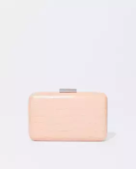 Однотонная сумка для вечеринки в стиле клатч, трансформируемая в сумку через плечо, с застежкой на пуговицы Parfois, розовый