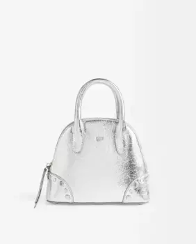 Однотонная сумка-тоут, трансформируемая в сумку через плечо, с заклепками и застежкой-молнией Parfois, серебрянный