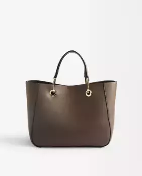 Однотонная сумка-тоут, трансформируемая в сумку через плечо, с магнитной застежкой Parfois, темно-коричневый