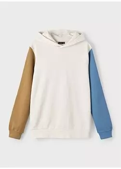 Однотонная толстовка Bone для мальчика NLMRAPAS LS BRU SWEAT W. HOOD Lmtd