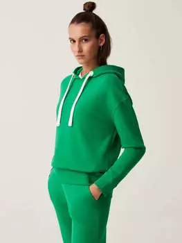 Однотонная толстовка для фитнеса с капюшоном Ovs, цвет emerald green