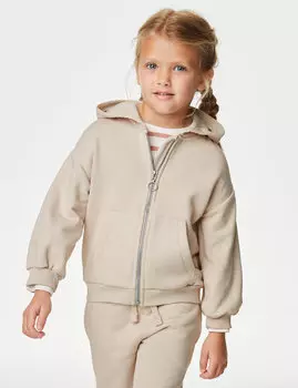Однотонная толстовка с богатым содержанием хлопка (2–8 лет) Marks & Spencer