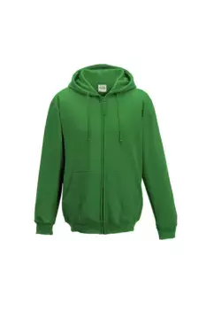 Однотонная толстовка с капюшоном на молнии и полной молнией Zoodie AWDis, зеленый