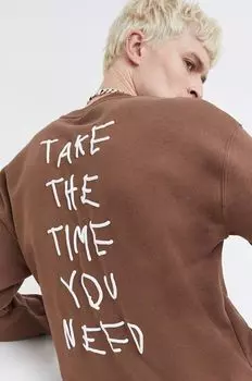 Однотонная толстовка Solid, коричневый