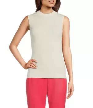 Однотонная трикотажная майка без рукавов BOSS by Hugo Boss, белый